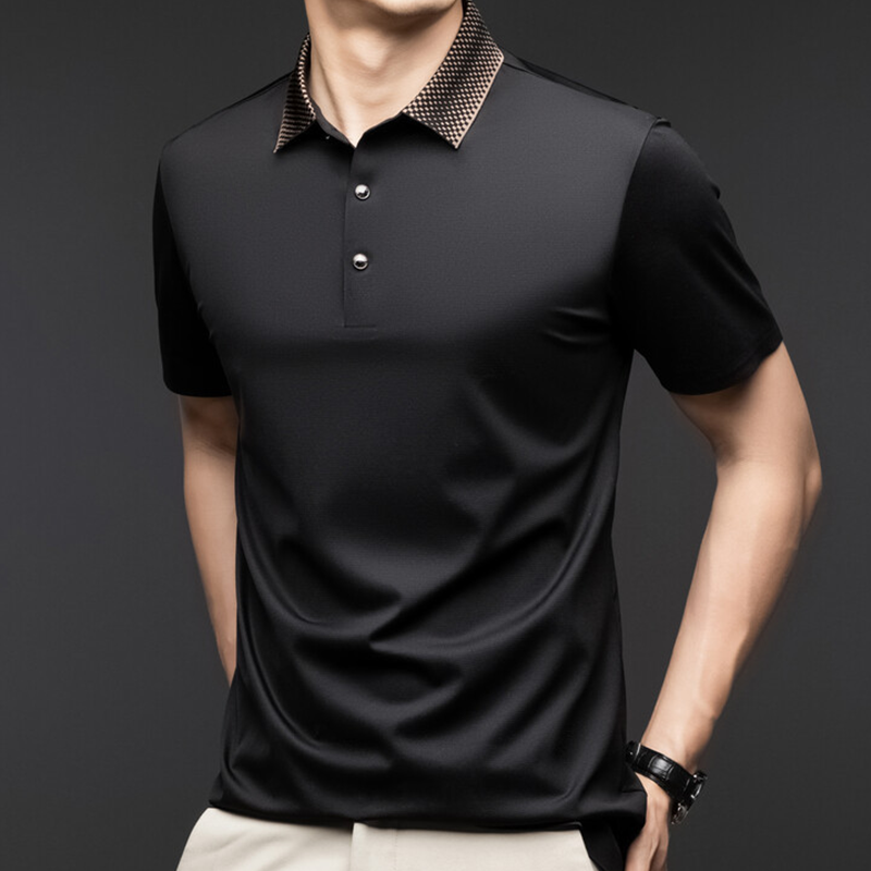Camisa Polo Holgada de Algodón Mercerizado para Hombre