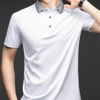 Camisa Polo Holgada de Algodón Mercerizado para Hombre