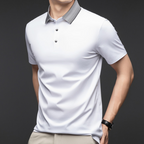 Camisa Polo Holgada de Algodón Mercerizado para Hombre