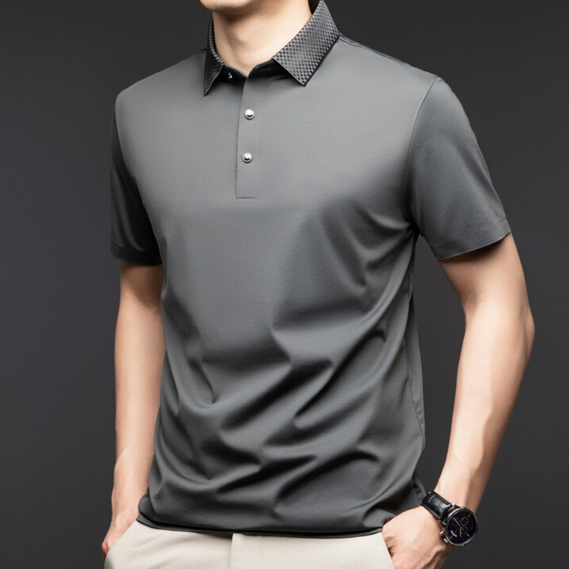 Camisa Polo Holgada de Algodón Mercerizado para Hombre