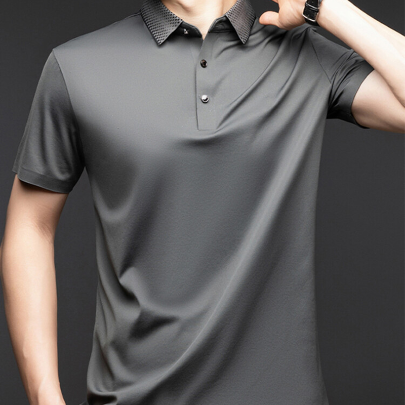 Camisa Polo Holgada de Algodón Mercerizado para Hombre