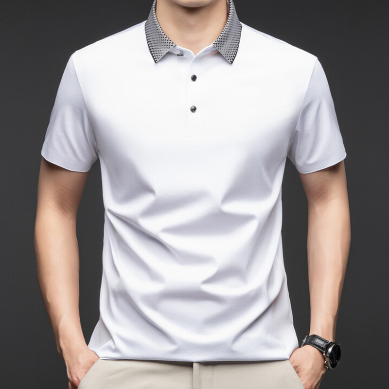 Camisa Polo Holgada de Algodón Mercerizado para Hombre