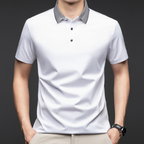 Camisa Polo Holgada de Algodón Mercerizado para Hombre