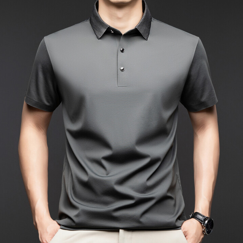 Camisa Polo Holgada de Algodón Mercerizado para Hombre
