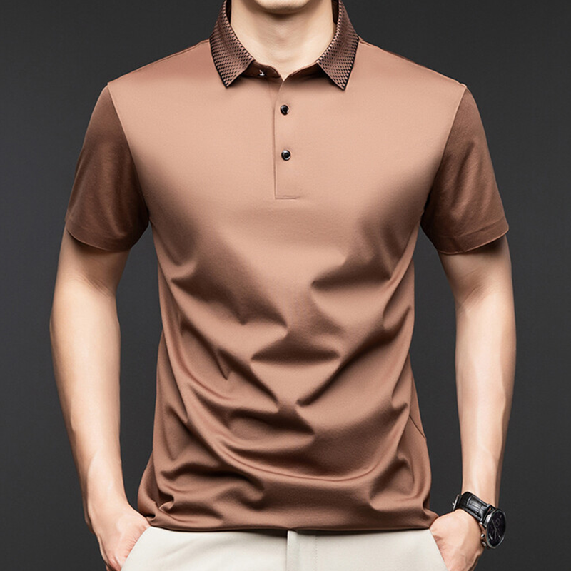 Camisa Polo Holgada de Algodón Mercerizado para Hombre