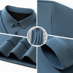 Camisa Polo Manga Larga Forrada para Hombre Efecto Dos Piezas