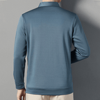 Camisa Polo Manga Larga Forrada para Hombre Efecto Dos Piezas