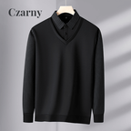 Camisa Polo Manga Larga Forrada para Hombre Efecto Dos Piezas