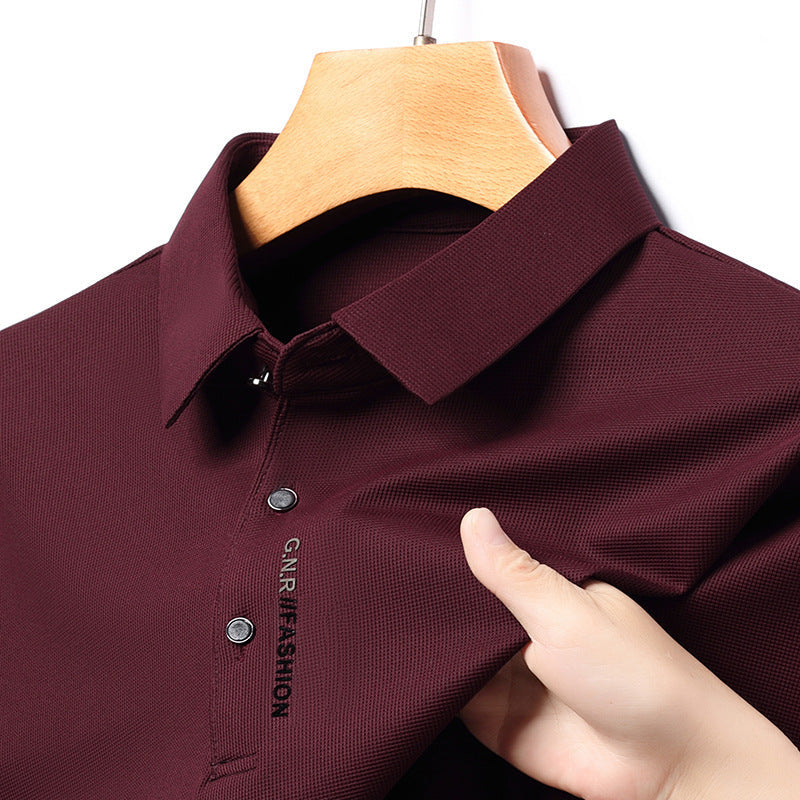 Camisa Polo Manga Larga Tipo Waffle para Hombre