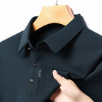 Camisa Polo Manga Larga Tipo Waffle para Hombre