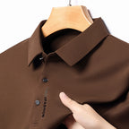 Camisa Polo Manga Larga Tipo Waffle para Hombre