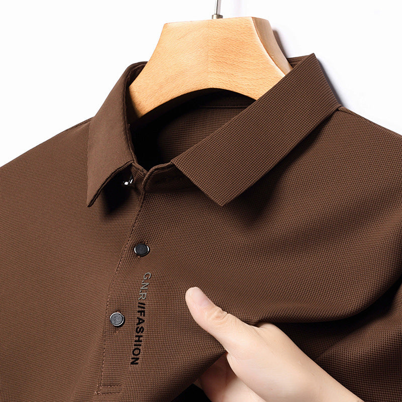 Camisa Polo Manga Larga Tipo Waffle para Hombre