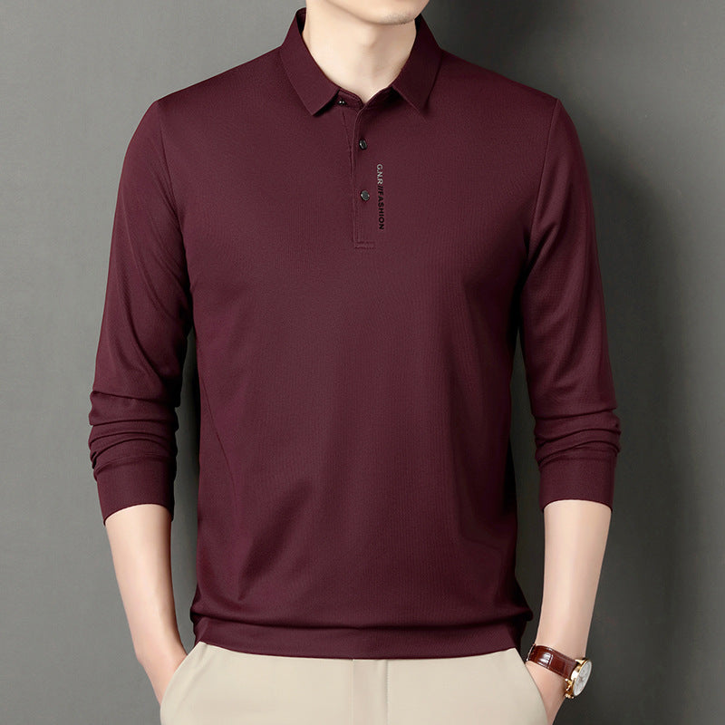 Camisa Polo Manga Larga Tipo Waffle para Hombre