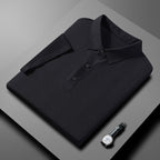Camisa Polo de Seda Fría Manga Corta para Hombre