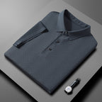 Camisa Polo de Seda Fría Manga Corta para Hombre