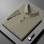 Camisa Polo de Seda Fría Manga Corta para Hombre
