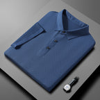 Camisa Polo de Seda Fría Manga Corta para Hombre