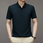 Camisa Polo de Seda Fría Manga Corta para Hombre