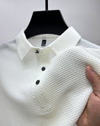 Camisa Polo de Seda Fría Manga Corta para Hombre