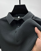Camisa Polo de Seda Fría Manga Corta para Hombre