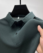Camisa Polo de Seda Fría Manga Corta para Hombre