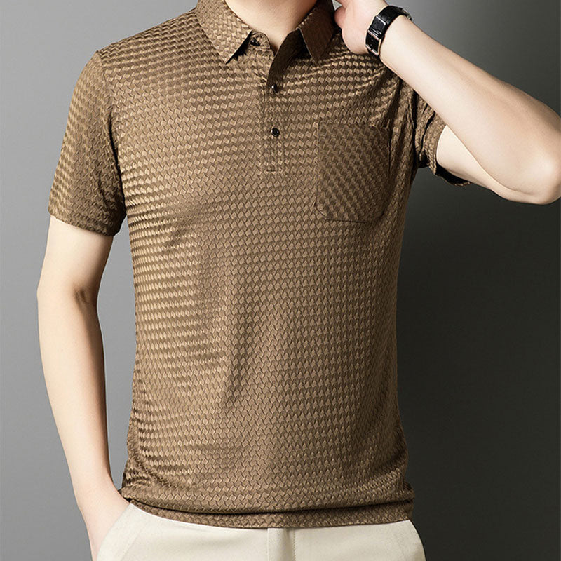 Camisa Texturizada Manga Corta para Hombre