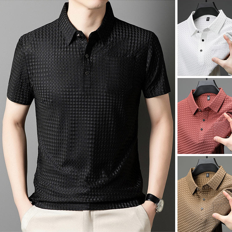 Camisa Texturizada Manga Corta para Hombre
