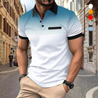 Camisa de Verano con Solapa para Hombre Manga Corta