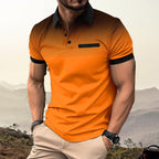 Camisa de Verano con Solapa para Hombre Manga Corta