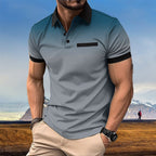 Camisa de Verano con Solapa para Hombre Manga Corta