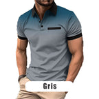 Camisa de Verano con Solapa para Hombre Manga Corta