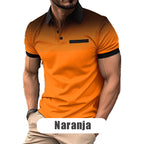 Camisa de Verano con Solapa para Hombre Manga Corta