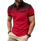 Camisa de Verano con Solapa para Hombre Manga Corta