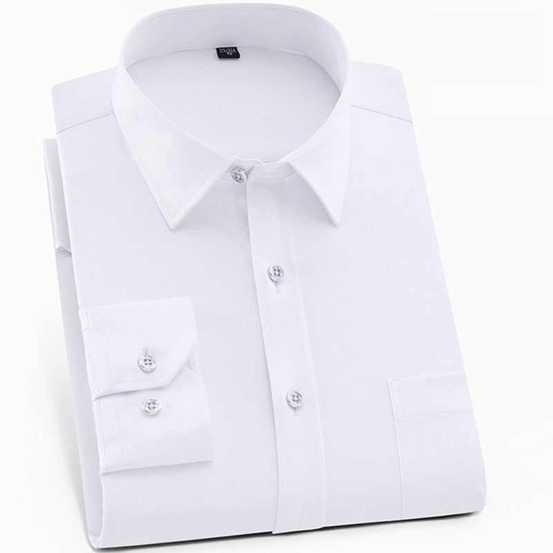 Camisa de Vestir Elástica Sin Arrugas para Hombre Slim Fit