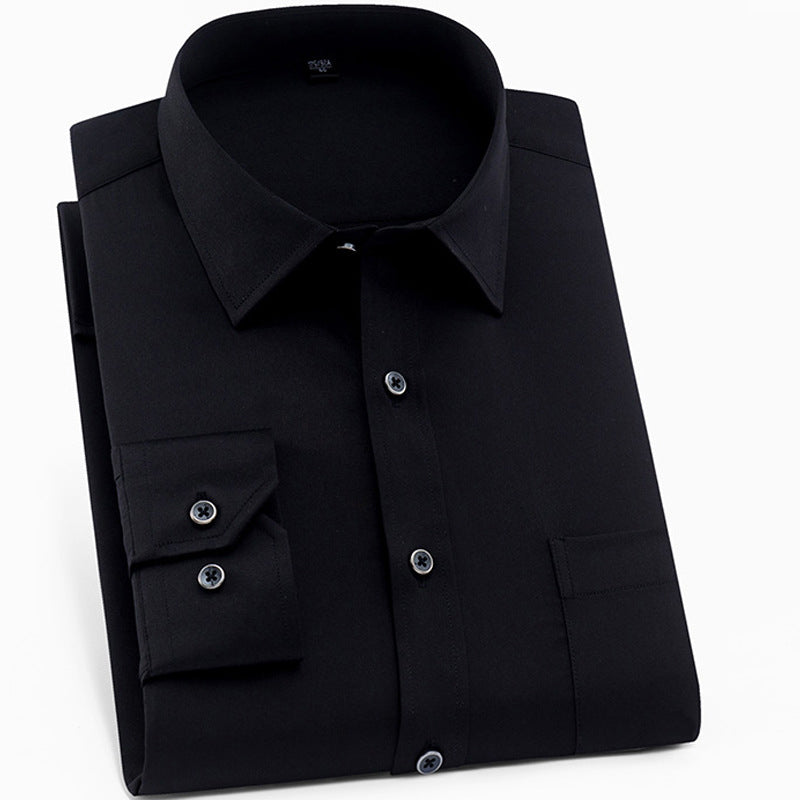 Camisa de Vestir Elástica Sin Arrugas para Hombre Slim Fit