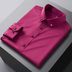 Camisa de Vestir Manga Larga Sin Arrugas para Hombre