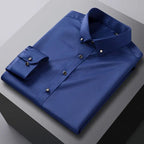 Camisa de Vestir Manga Larga Sin Arrugas para Hombre