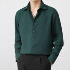 Camisa Waffle para Hombre Manga Larga con Botones