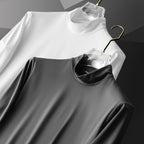 Camiseta Térmica de Cuello Medio para Hombre con Forro Afelpado