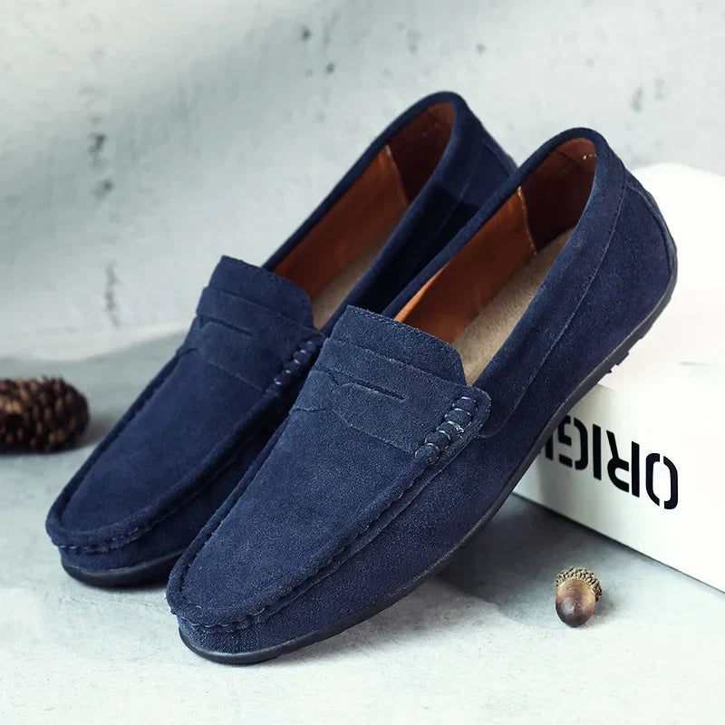 Carmine Slip On Suede Loafers