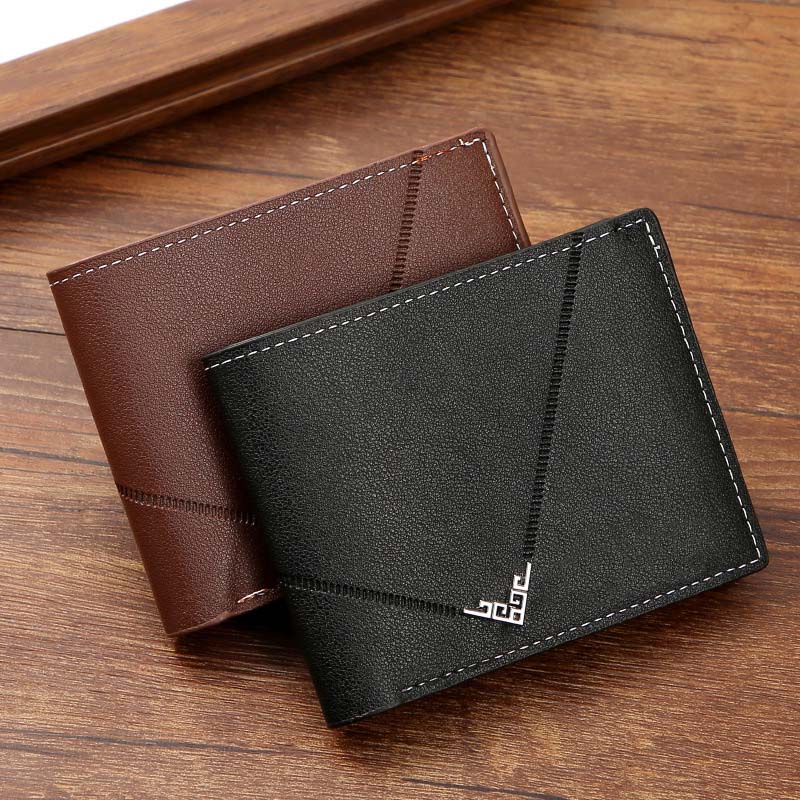 Cartera Delgada para Hombre de Piel Sintética Bifold
