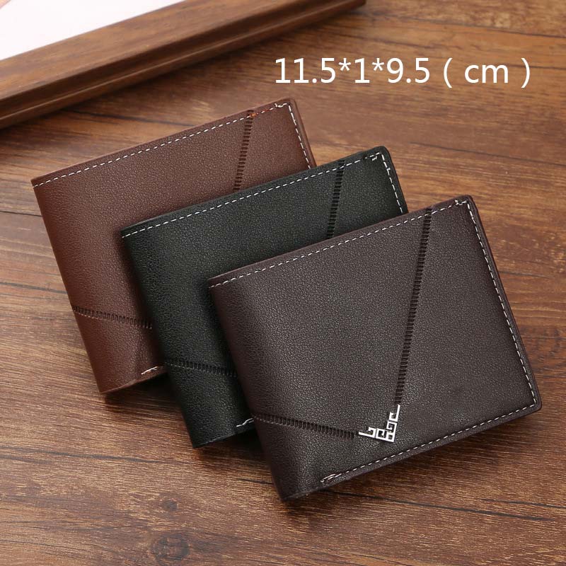 Cartera Delgada para Hombre de Piel Sintética Bifold