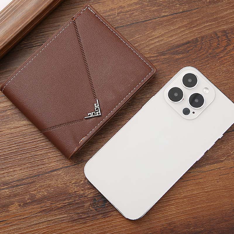Cartera Delgada para Hombre de Piel Sintética Bifold