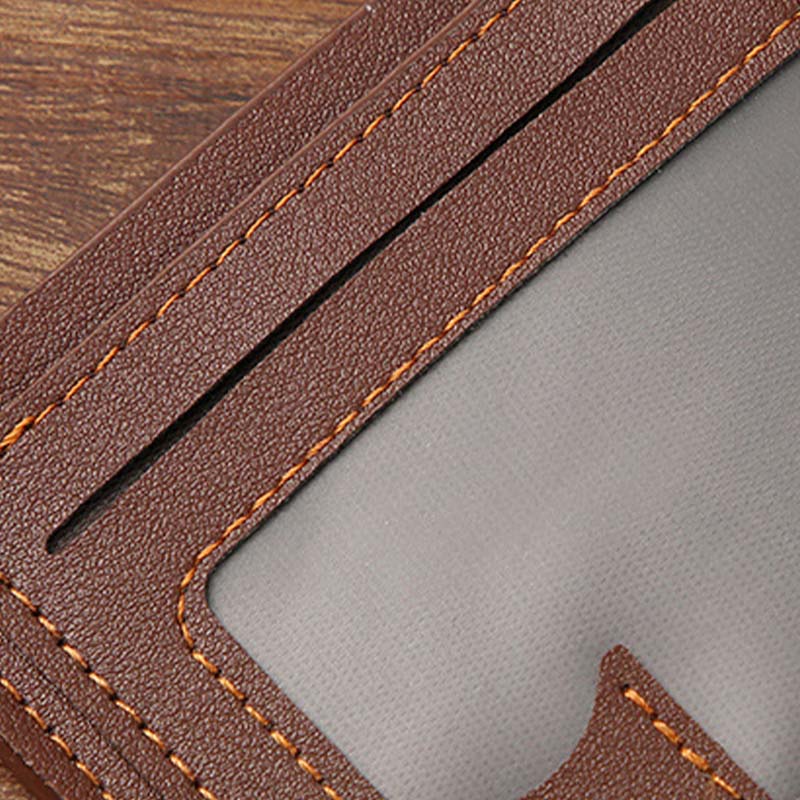 Cartera Delgada para Hombre de Piel Sintética Bifold