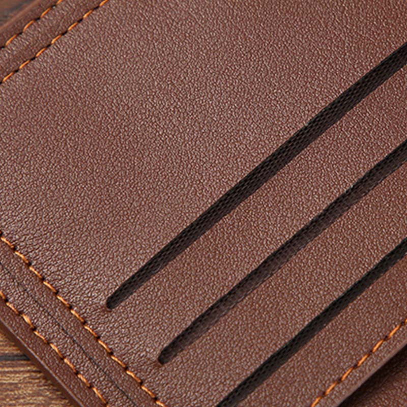 Cartera Delgada para Hombre de Piel Sintética Bifold