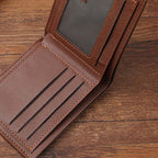 Cartera Delgada para Hombre de Piel Sintética Bifold