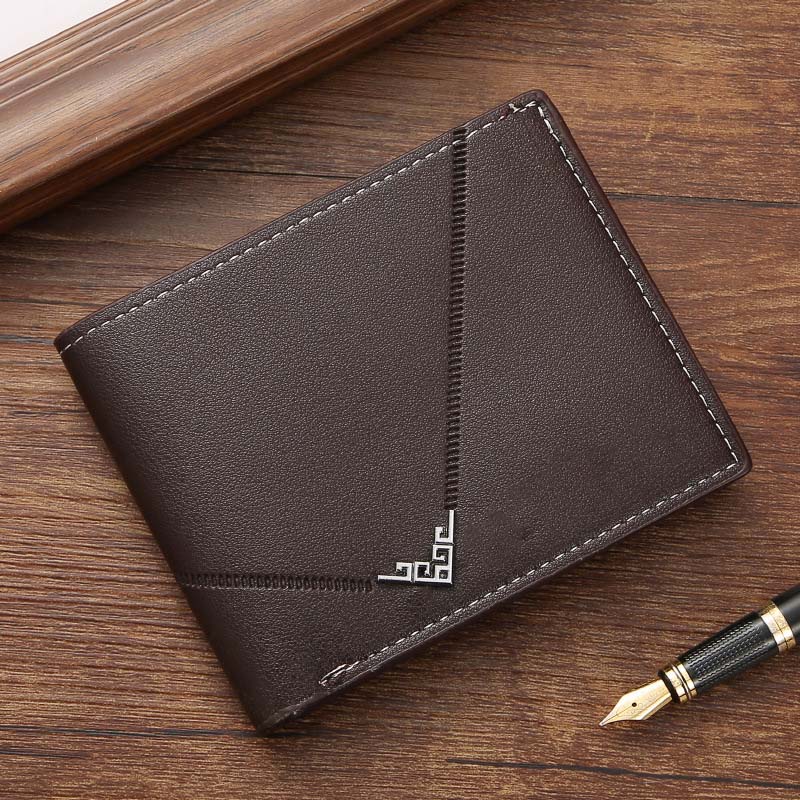 Cartera Delgada para Hombre de Piel Sintética Bifold