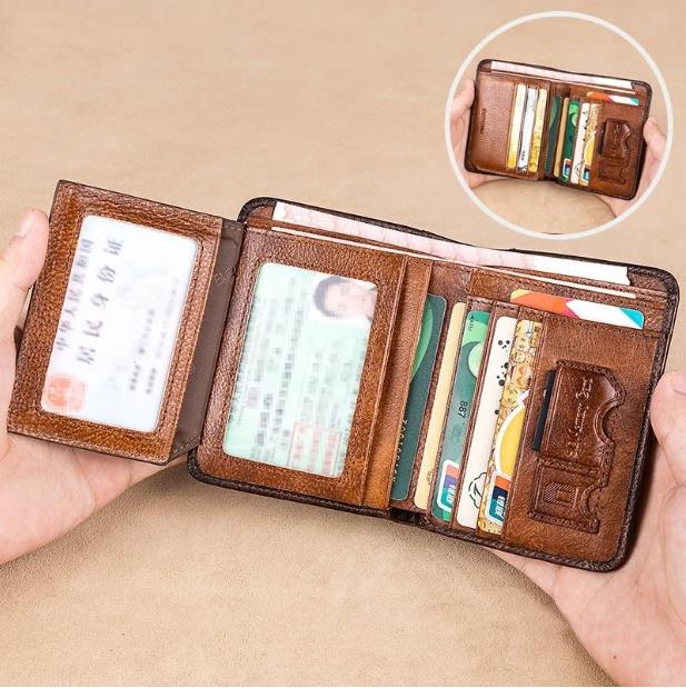 Cartera Delgada para Hombre con Bloqueo RFID