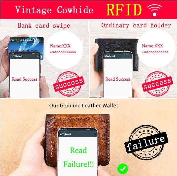 Cartera Delgada para Hombre con Bloqueo RFID