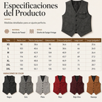 Chaleco de Tweed en Espiga para Hombre con Bolsillos